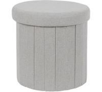 HOME DECO FACTORY Coffre pouf pliable Pills M4 – Assise et rangement 38x38x38 cm Gris