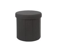 HOME DECO FACTORY - Pouf coffre pliable Pills M4 38x38x38 cm Hauteur assise 38 cm Noir