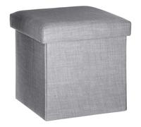 Pouf Coffre Pliable "Tomaz" 38cm Gris Clair