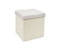 Pouf The Home Deco Factory - Pouf coffre pliable tressage Mirage gris