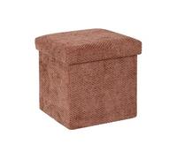 - Pouf Coffre Pliable "Velvy" 31cm Terracotta