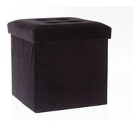 Atmosphera Pouf pliant Lysandre velours noir