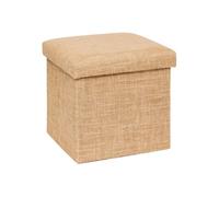 - Pouf Coffre Pliant "Toile de Jute" 31cm Naturel