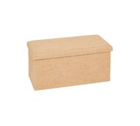 - Pouf Coffre Pliant "Toile de Jute" 76cm Naturel