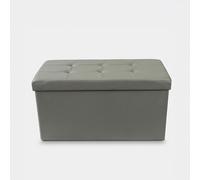 Pouf coffre rectangulaire en simili cuir 76x38x38 cm