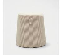Pouf Cône en Tissu Côtelé "Dublino" 45cm Blanc