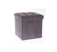 Pouf coloris Gris - Dim : L.38 x l.38 x H.38 cm --