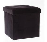 Pouf coloris noir - Dim : L.38 x l.38 x h.38 cm -PEGANE- noir