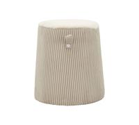 Pouf Cône en Tissu Côtelé "Dublino" 45cm Blanc