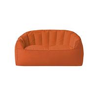 Pouf confortable avec repose-pieds - Pouf avec dossier haut et fermeture éclair pour adultes - Idéal pour le salon, le jardin ou le salon