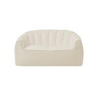 Pouf confortable avec repose-pieds - Pouf avec dossier haut et fermeture éclair pour adultes - Idéal pour le salon, le jardin ou le salon