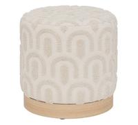 Pouf ""Copas"" blanc D38x38cm - Atmosphera Créateur d'intérieur