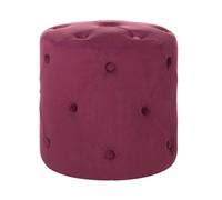 Pouf Corolla Rouge Velours Rouge