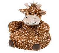 Pouf coussin de sol enfant Jeannine la girafe 45×45×45 cm polyester - 1 place