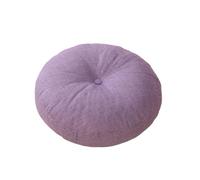pouf Coussin futon rond en tissu, oreiller de sol épais lin, coussin japonais(Purple,40x40x10cm)