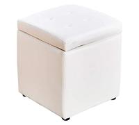 Pouf cube de rangement en similicuir avec boîte de rangement pour jouets 30 x 30 x 35 cm