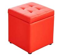 Pouf cube de rangement en similicuir avec boîte de rangement pour jouets 30 x 30 x 35 cm
