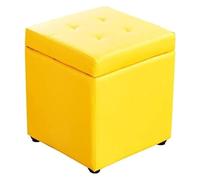 Pouf cube de rangement en similicuir avec boîte de rangement pour jouets 30 x 30 x 35 cm