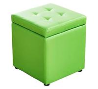 Pouf cube de rangement en similicuir avec boîte de rangement pour jouets 30 x 30 x 35 cm