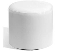 Pouf cube en cuir avec base en bois massif - Repose-pieds polyvalent et petit banc pour salon, table basse élégante