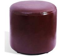 Pouf cube en cuir, banc carré en bois massif, élégant et compact pour salon, décoration d'intérieur polyvalente, 30 x 30 x 30 cm