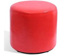 Pouf cube en cuir - Petit banc en bois massif pour salon - Solution élégante pour table basse tapissée, 30 x 30 x 30 cm
