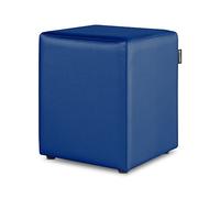 Pouf cube en cuir synthétique Outdoor happers (différentes couleurs) Único bleu