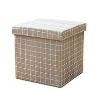 Pouf cube en lin pliable pour terrasse, salon, couloir, 30 x 30 x 30 cm, solution de rangement élégante et fonctionnelle