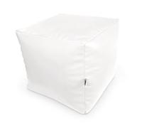 Natalia Spzoo Pouf Cube pour s’asseoir ou Jouer, Une Repose-Pied, Ultra Leger (Blanc)