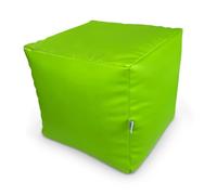 Pouf cube un repose-pied pomme verte