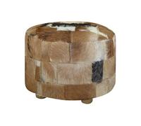 Pouf Cuir véritable Rond 50 x 50 x 45 cm