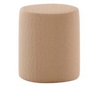 Pouf Cylindrique Bouclé "Nature" 41cm Brun