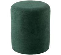 Pouf cylindrique Moon Polyester D.36 x H.41 cm Bleu Pétrole Bleu G
