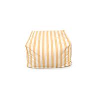 Pouf D¿Extérieur Rayé Jaune Déperlant Et - 55x65x35 Cm Positano Jaune