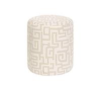 Pouf D36 cm Delor Moderniste blanc Atmosphera