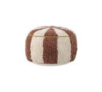 Pouf D44xH26 cm en coton marron Charoline