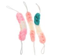 Pouf de Bain pour Exfoliation Douce en Nylon 3 Pièces Long