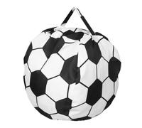 Pouf de Football en Peluche pour Rangement de Jouets Garçon et Filles | Polyester, Housse Zippée 24 Pouces, pour Peluches et Poupées, Chambre D’garçon et Filles, Style Ludique
