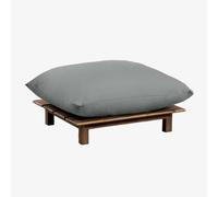 Pouf De Jardin En Bois D'acacia Brina Gris Anthracite Gris