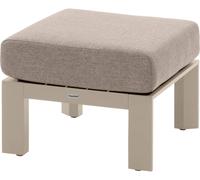 Hespéride – Pouf de jardin ÉVASION Argile – Aluminium traité époxy, Oléfine – Coussins déhoussables