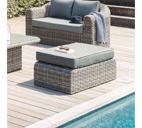 Hespéride Pouf jardin MOORÉA Terre d'ombre - Aluminium traité époxy, Résine tressée, Polyester