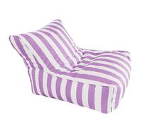 Pouf de piscine flottant - Original rayé - Pouf d'extérieur pour adultes - Salon flottant confortable pour piscine - Parfait pour se détendre et bronzer