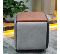 Pouf de rangement 5 en 1, repose-pieds cube moderne, empilable, changeant de chaussures, multifonctionnel, petit siège, table cube pliable, table basse, canapé de salon, tissu technique, coloré