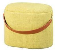 Pouf de Rangement à Anse "Dumont" 42cm Jaune Jaune G