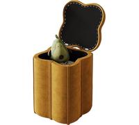 Pouf de rangement amovible en velours rembourré avec couvercle, capacité de 150 kg pour salon, chambre à coucher, entrée, couloir