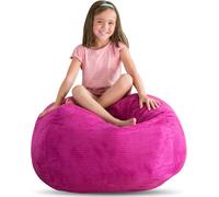 Pouf De Rangement Animaux Peluche-Rangement De Jouets Standard Pour Enfants-Disponible Dans Une Vari_T_ De Tailles Et De Couleurs (83.82cm,Velours Cªtel_ Rose)