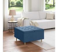vidaXL Tabouret bouton avec coussin Velours Gris clair 60 x 60 x 45 cm