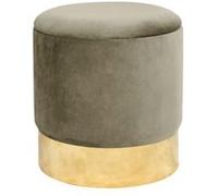 Pouf de Rangement avec Couvercle AKORD GOLDEN velour colour Beige hauteur 40 cm Beige