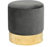 Pouf de Rangement avec Couvercle AKORD GOLDEN velour colour Gris Graphite hauteur 40 cm Gris graphite