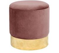 Pouf de Rangement avec Couvercle AKORD GOLDEN velour colour Rose hauteur 40 cm Rose